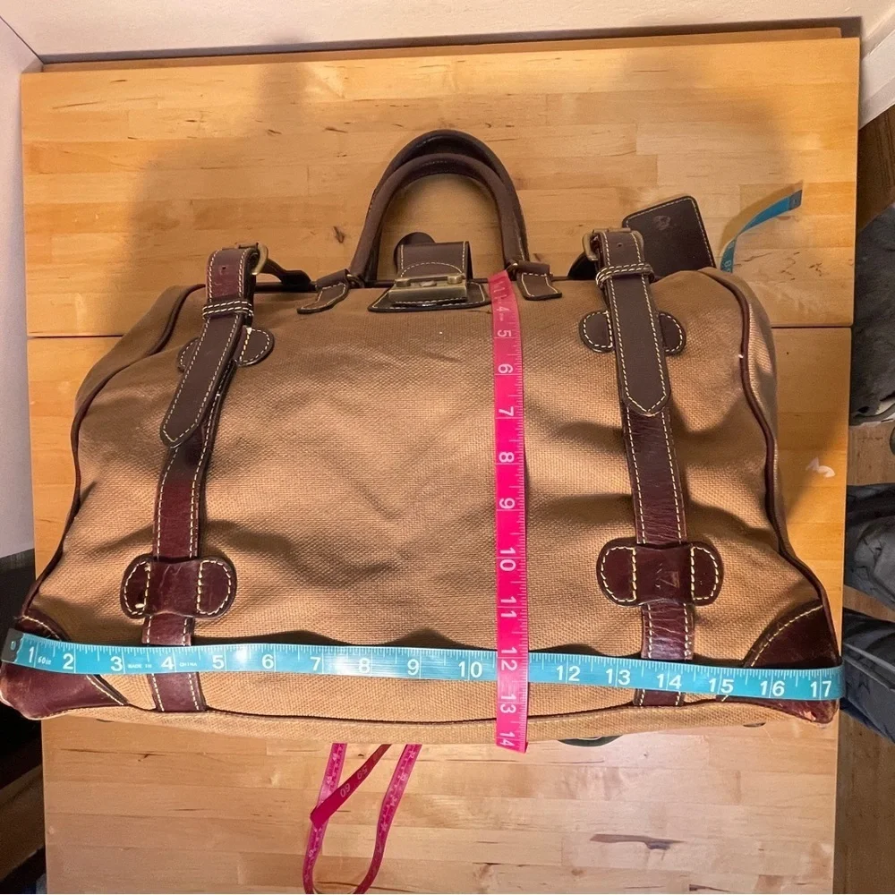 Mulholland Safari Bag, Canvas and leather trim
